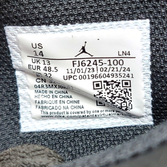 Nike Air Jordan 1 Low TD Panda Black White Football Cleats FJ6245-100 MenS SZ 14 - Picture 4 of 11